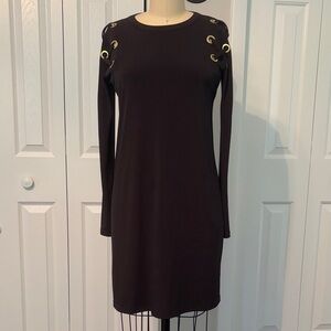 Michael Kors Black Long Sleeve Sheath Dress